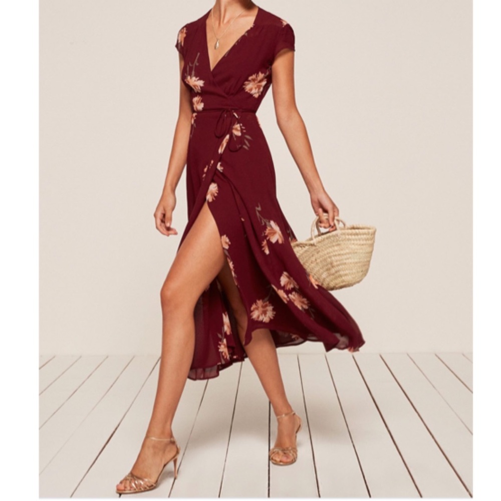 Reformation Carina dress auburn